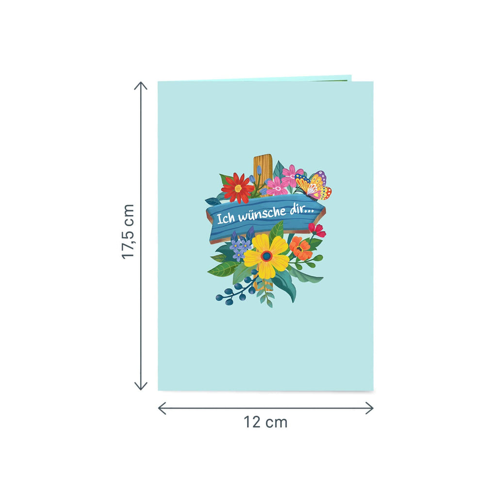 Gute Wünsche Pop-Up Karte