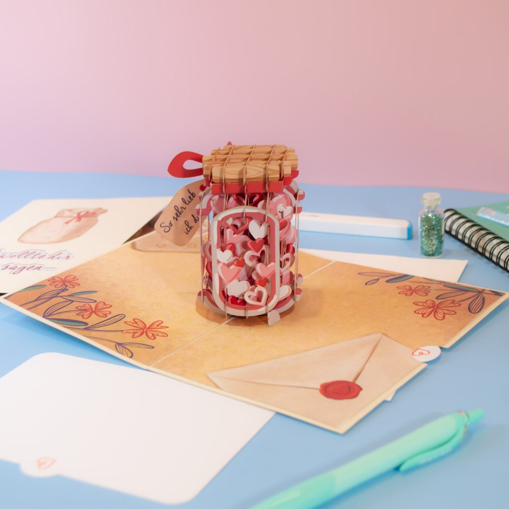 So sehr lieb ich dich Pop-Up Karte