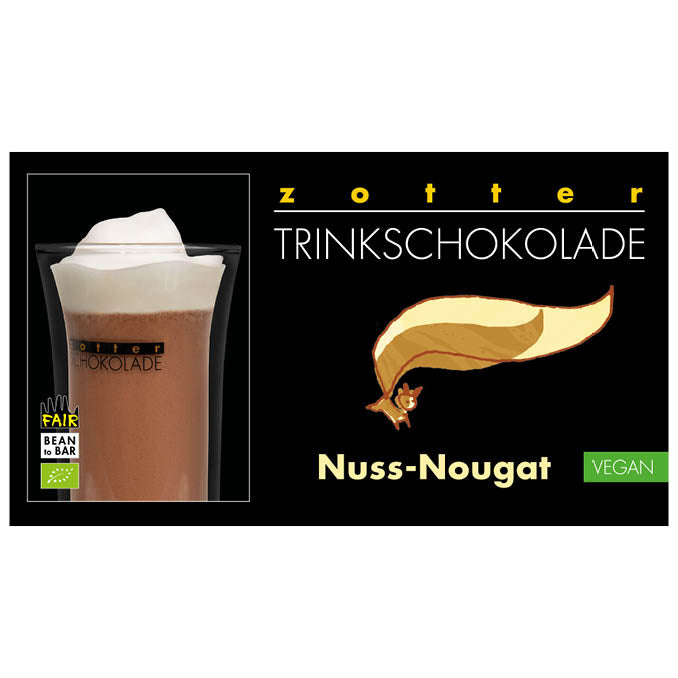 Drinking chocolate with hazelnut nougat