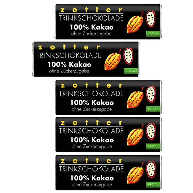 100% Kakao Trinkschokolade, ohne Zuckerzugabe