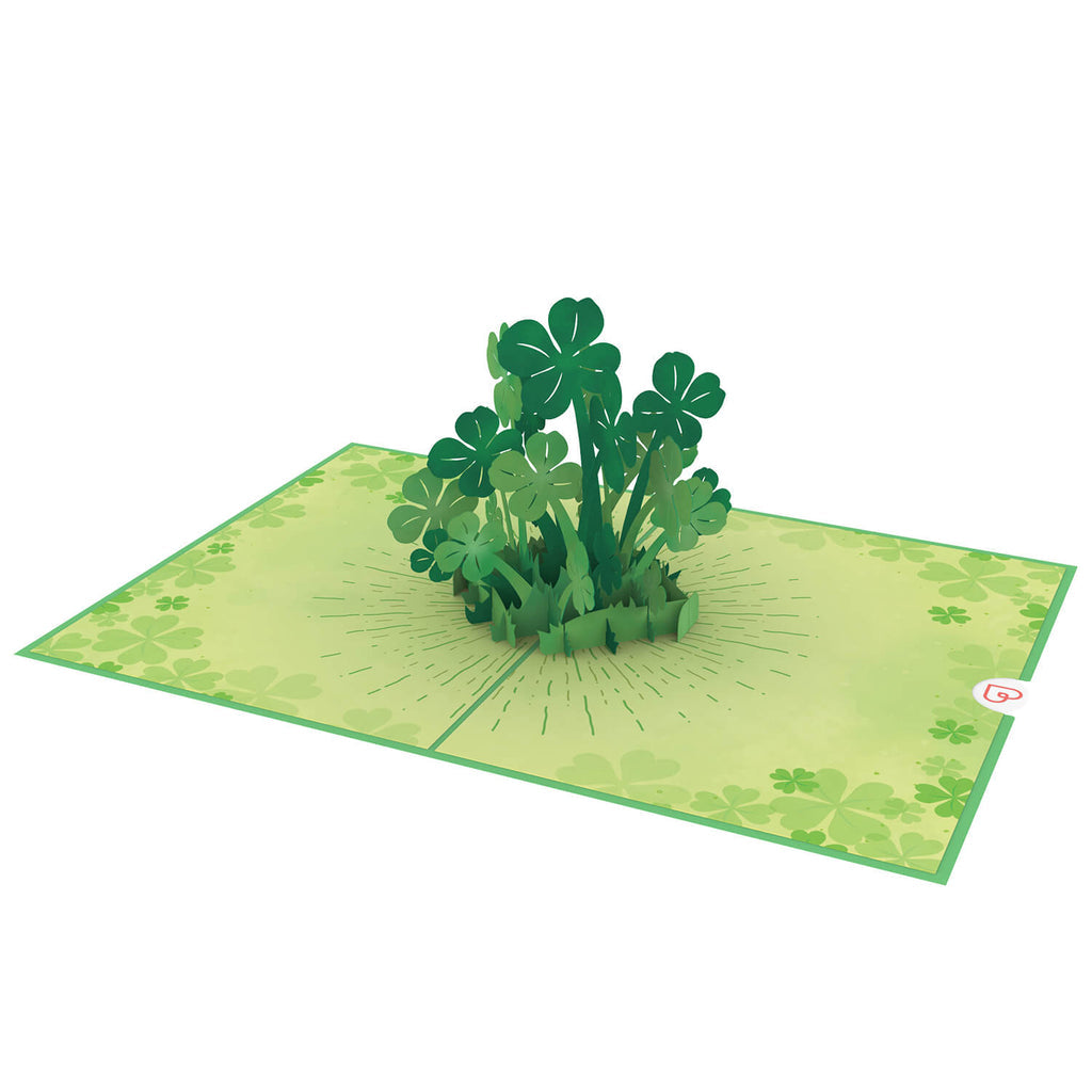Glücksklee Pop-Up Karte