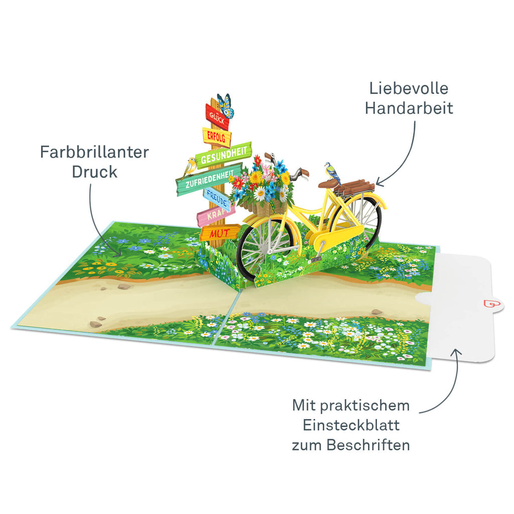 Gute Wünsche Pop-Up Karte