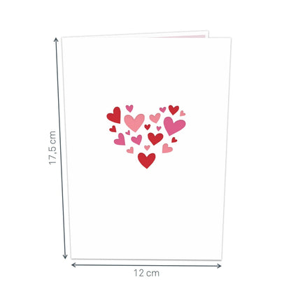 Herzbaum mit Turteltauben Pop-Up Karte