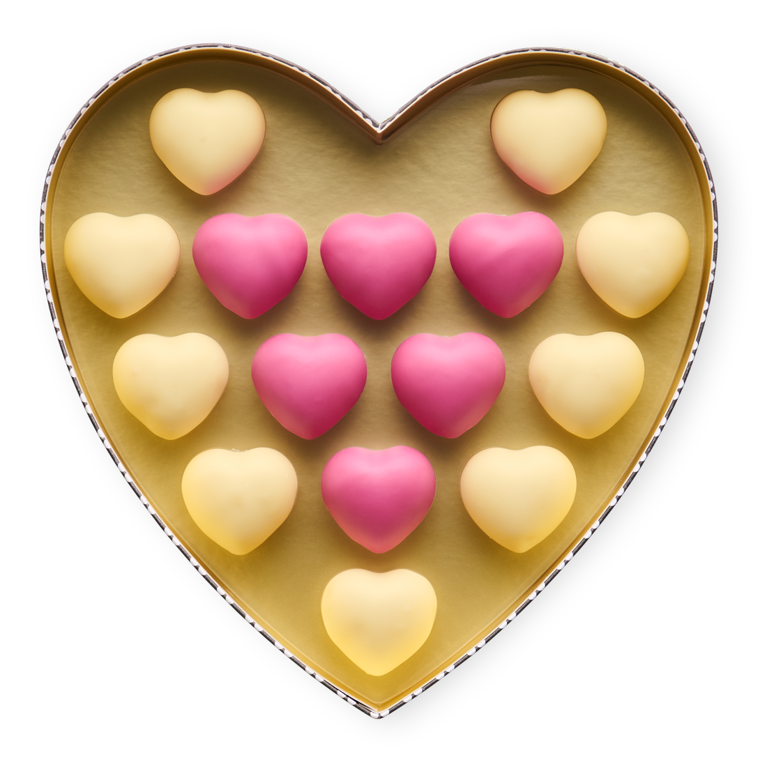 Herzschachtel Trüffel, 188g Feinste alkoholfreie Trüffelherzen in den Sorten Himbeere und Bourbon-Vanille