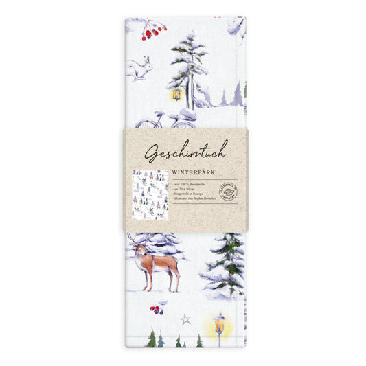 Geschirrtuch Winterpark