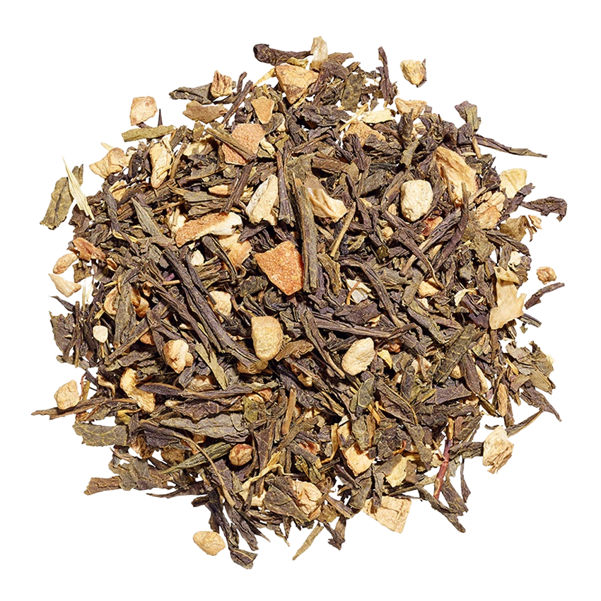 Ginger and lemon on green tea