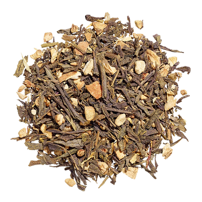 Ginger and lemon on green tea